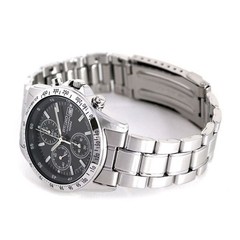 SEIKO Chronograph SND367PC Black Silver Men’s Watch New in Box from Japan