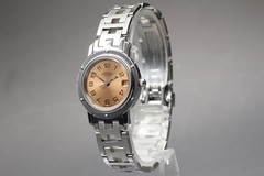 HERMES Clipper CL4.210 Copper Dial 24mm Quartz Women’s Watch [Near MINT]