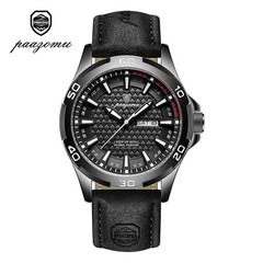PAAZOMU Men’s Luxury Sport Watch – Waterproof Luminous Quartz Leather Wristwatch