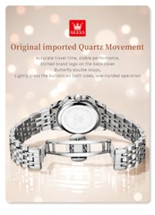 Women’s Wrist Watch Steel Band Luminous Hands Silver Gold Black Date Watch Small