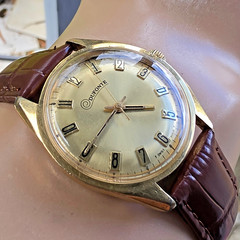 Vintage DUFONTE by LUCIEN PICCARD men’s manual wind watch Art Number dial 1960s