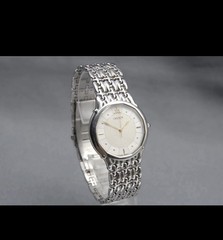 1990 [EXC+5] Vintage SEIKO Credor 9571-5050 32mm White Dial Silver QZ Mens Watch