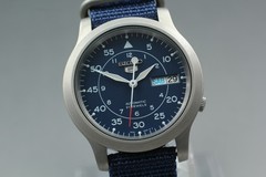 [N MINT] SEIKO 7S26-02J0 Military Date Navy Men’s Automatic Watch From JAPAN