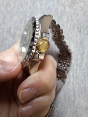 Japan Movt Quartz Watch Men 46mm Silver Black Fixed Bezel Analog New Battery 8″