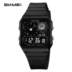 SKMEI Men’s LED Digital Quartz Sport Watch Silicone Band Waterproof Wristwatch