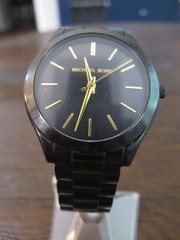 Michael Kors MK3221 Slim Runway 39mm Black Stainless Steel Analog Watch