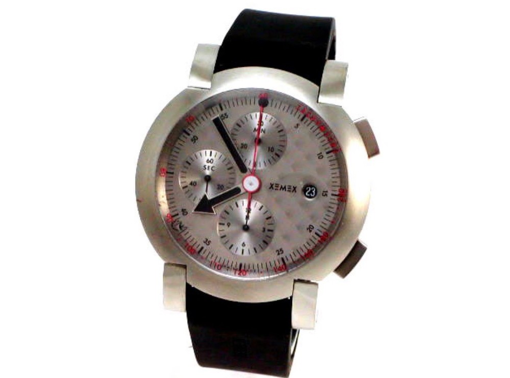 XEMEX Speedway Chronograph Automatic Ref 5500.03 ETA 7750 Silver Dial New w/ Box