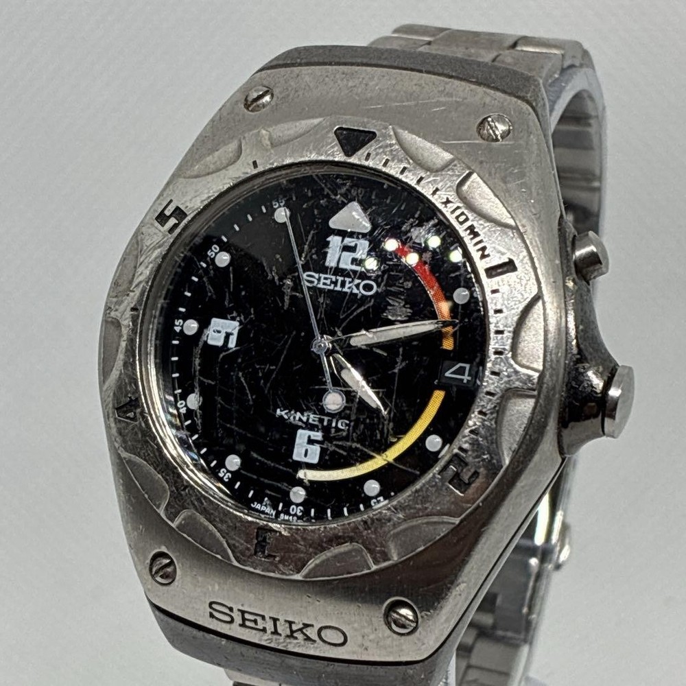 Used Working Seiko Men’s Wristwatch 1997 Model Arctura Kinetic