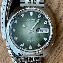 SERVICED Vintage 1973 Seiko 5 Actus SS 6106-7600 Beads Of Rice Arrowhead Markers