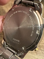 Pulsar Quartz Watch V072-0020 Men 100m Analog Digital Alarm Chrono New Battery