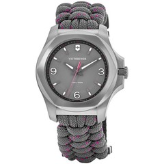 Victorinox Watch I.N.O.X. V Quartz Silver Tone Case Grey Dial Strap 241920