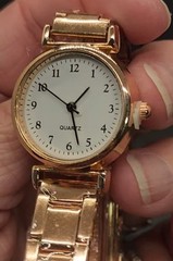 Women’s Rose Gold Colored Quartz Analog Dress Watch White Face Dial