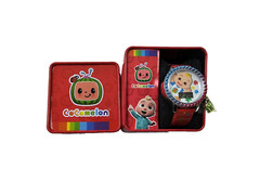 Accutime CoComelon JJ Toddler Red Digital Quartz LCD Flashing Light Wrist Watch