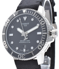 TISSOT SEASTAR T120407A Black 43mm Powermatic Men’s Automatic Watch MINT JAPAN