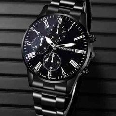 Business Style Men’s Quartz Watch Set with Electronic Drive, Zinc Alloy Case