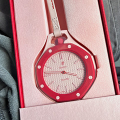 Swatch x AP Royal Pop Otto Rosso 41mm Pink/Red Watch w/ Box Papers & Receipt