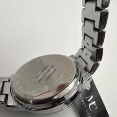 Montres Carlo Men’s Red Black Dial Stainless Steel Watch Day Date 24-Hour