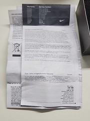 Nike Oregon Series Mens Stainless Black Leather Steel Digital Chrono Watch