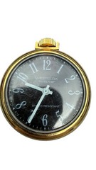 Westclox Scepter Manual Mechanical Shock-Resistant Black Dial Gold Tone Watch