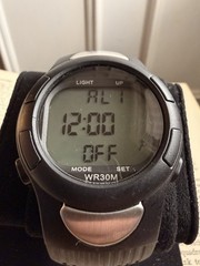 Medline Digital Quartz Wristwatch Black Plastic Strap Water Resistant Alarm