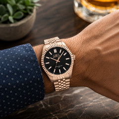 Invicta Specialty Oxford Men’s Quartz Watch – 43mm Rose Gold–Tone Stainless Stee