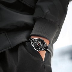 Top Men Watch Sports Style 46mm Large Leather Racing Style Casual Fashion