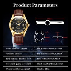 LIGE Men Watch Quartz Date Luminous 3ATM Waterproof Classic Man Daily Wristwatch