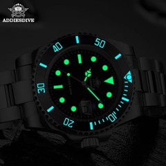 ADDIESDIVE MY-H3-2 41mm Quartz Dive Watch Ceramic Bezel 200M BGW9 Lume