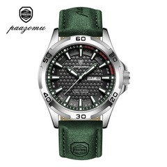 PAAZOMU Men’s Luxury Sport Watch – Waterproof Luminous Quartz Leather Wristwatch