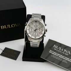 Bulova 96B255 Men’s Marine Star Chronograph white dial stainless Men’s Watch