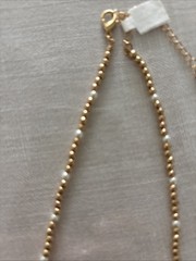New Collection Of Jewelry. Watch. Baby Gold And Pearl Neck. One Pear Hangs Down