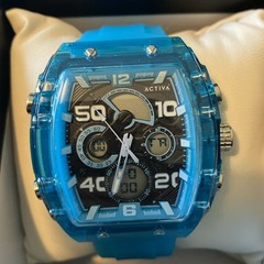 Activa X Invicta Digital Essentials Men’s Watch 45mm, Light Blue ACW8109-006 New