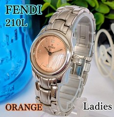 Fendi 210L Orange Women’s Watch Roman Dial Quartz Japan 0713985