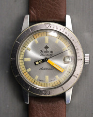 Running Zodiac Sea Wolf Orange & Steel Cal. 70-72 Automatic Hack Watch 722-916