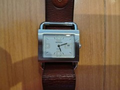 HERMES Watch Barenia Brown Leather Belt