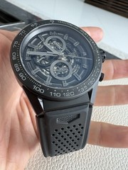 TAG Heuer Carrera Skeleton 45mm Ceramic Auto Chronograph – Excellent Condition