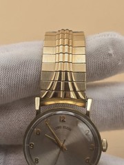 Vintage Lord Elgin 724 23j Watch 14K Gold Filled Wadsworth RUNS Arabic Numerals