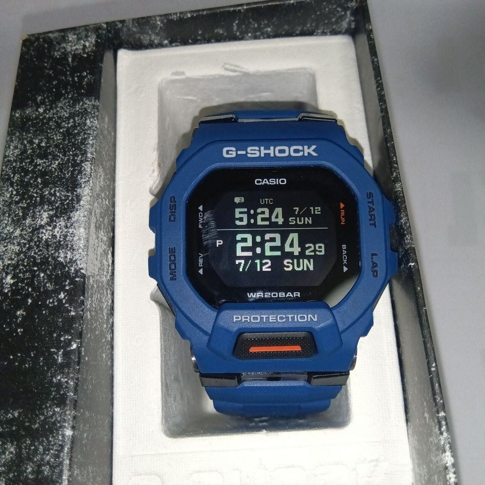 [Used] CASIO G-SHOCK GBD-200-2JF G-SQUAD Blue MIP LCD Bluetooth w/Box From JAPAN