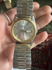 Seiko Quartz Silver and Gold Tone Men’s Watch Seiko SGF204 men’s