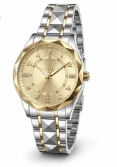 Invicta Specialty Men’s Two Tone Stainless Steel Qutrz Gold Dial 41mm Waterproof