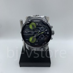 Diesel DZ7311 Mr Daddy Chronograph Black Dial Multicolor Leather Band Mens Watch
