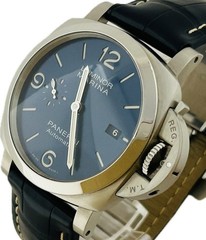 Panerai Luminor Marina PAM01313 Blue 44mm Automatic Mens Watch Excellent A5917