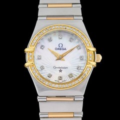 OMEGA Constellation 18k Custom Diamond Dial 23mm Ladies Quartz Watch