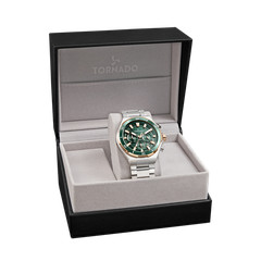 Tornado Strellar X Men’s Multi Function Watch | Green Dial, 45mm, 100 m (10 ATM)