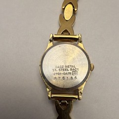Seiko Women’s Quartz Dress Gold Tone Watch Gold Dial 2Y01-OF78 Needs Battery