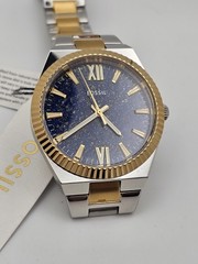 Unique Stone Dial Fossil Scarlette Unisex Analog Watch Twotone Stainless ES🔥👀