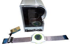REEBOK Di-R Digital Sport Watch White Silver Mesh Bracelet RC-DBP-G9-PWS1-WH
