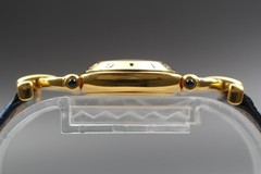 New Batt. [Near MINT / Box] Vintage GUCCI Horsebit 6300L Gold Qz Womens Watch