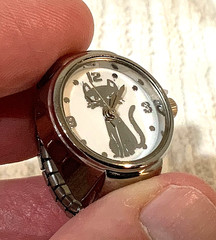 Silver Cat Quartz *Ring Watch*