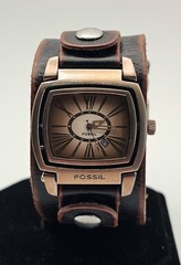 Super Rare Fossil JR-9321BAW Flip Dial Men’s Watch ~Look !!